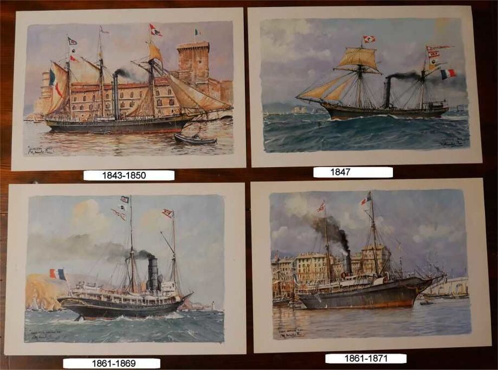 8 posters des bateaux Napol&eacute;on 