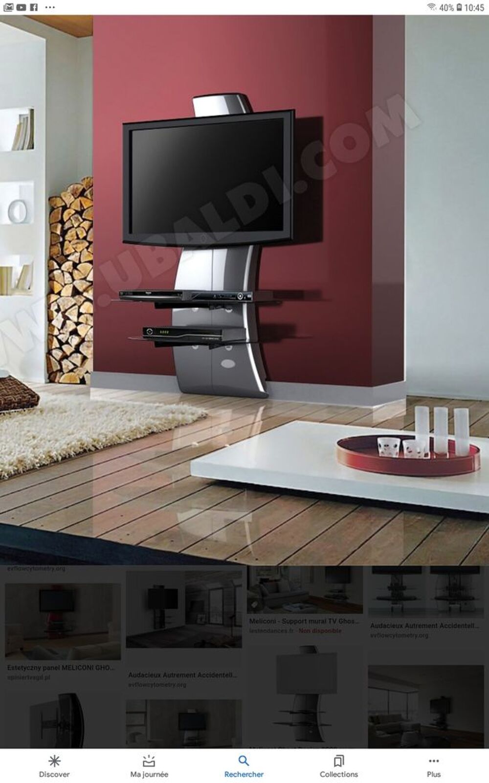 Meuble mural TV MELICONI &eacute;tat neuf cause demenagement. Meubles
