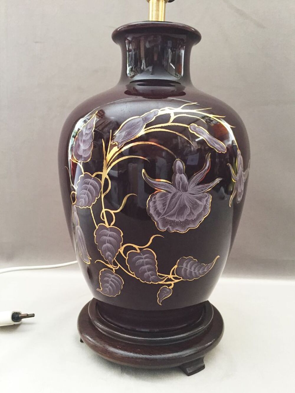 ANCIENNE ELEGANTE LAMPE VEILLEUSE LISEUSE MONOGRAMMEE tbe Décoration