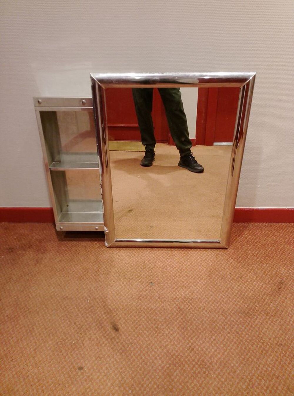 Armoire &agrave; pharmacie / Miroir de s de b coulissant vintage Meubles