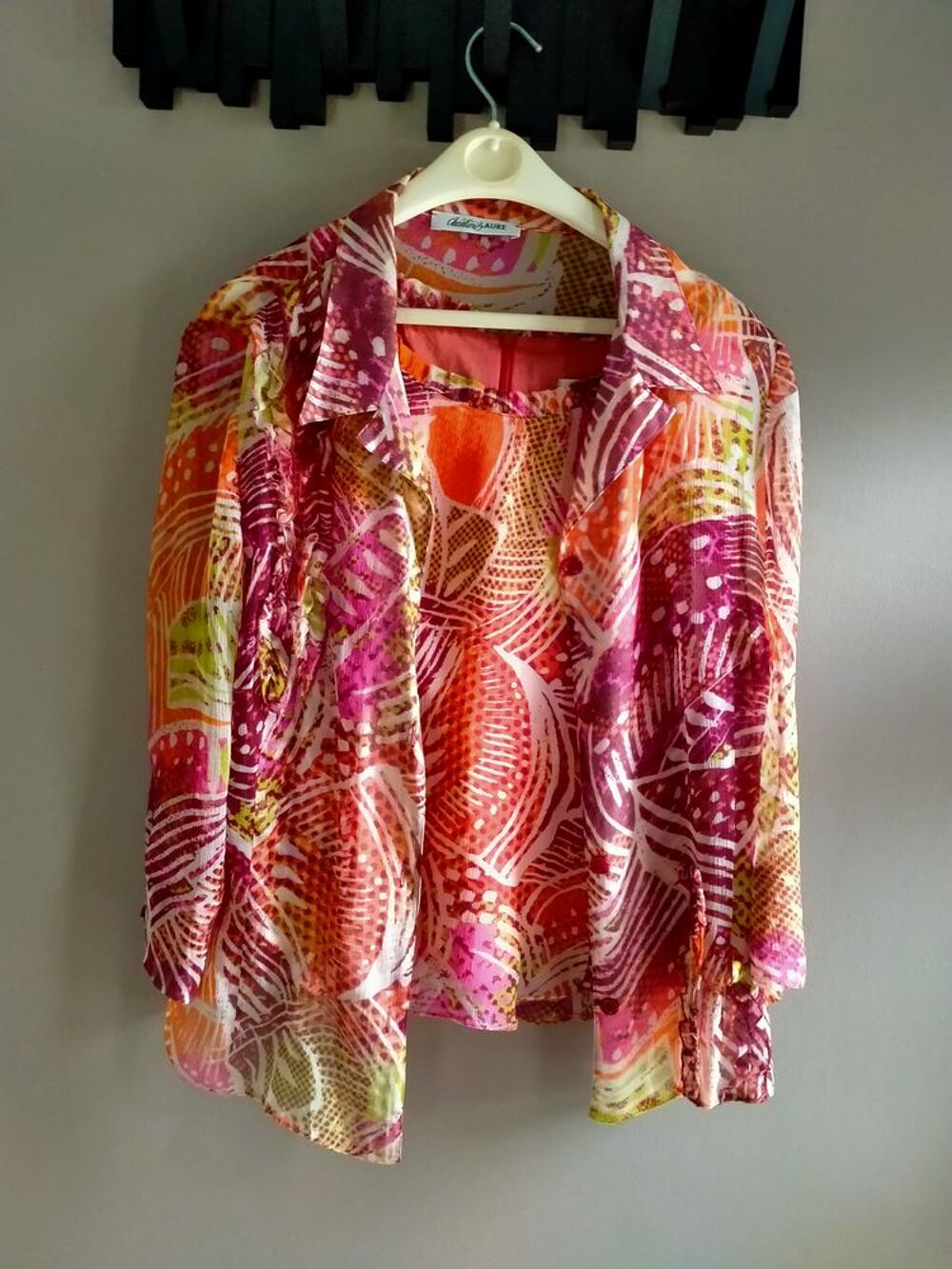 Ensemble 3 pi&egrave;ces en soie taille 44 Vtements