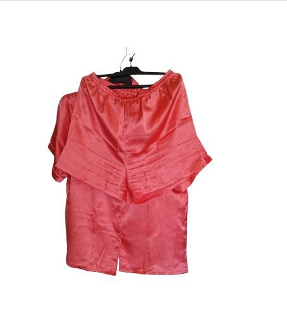 Ens nuit femme polyester effet Satin 2 pi&egrave;ces &agrave; manches 42/4 Vêtements