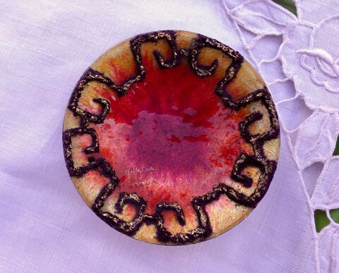 maux d'art de Limoges (dbut XXe): Coupelle ancienne signe 25 Merville (31)