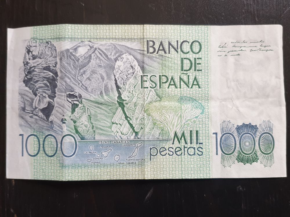 Billet 1000 pesetas 1979 type Galdos 