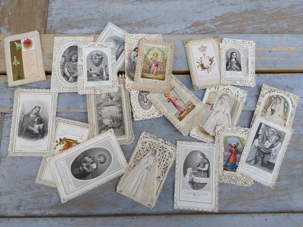 Anciens Canivets Dentelle Images Pieuses Religieuse 