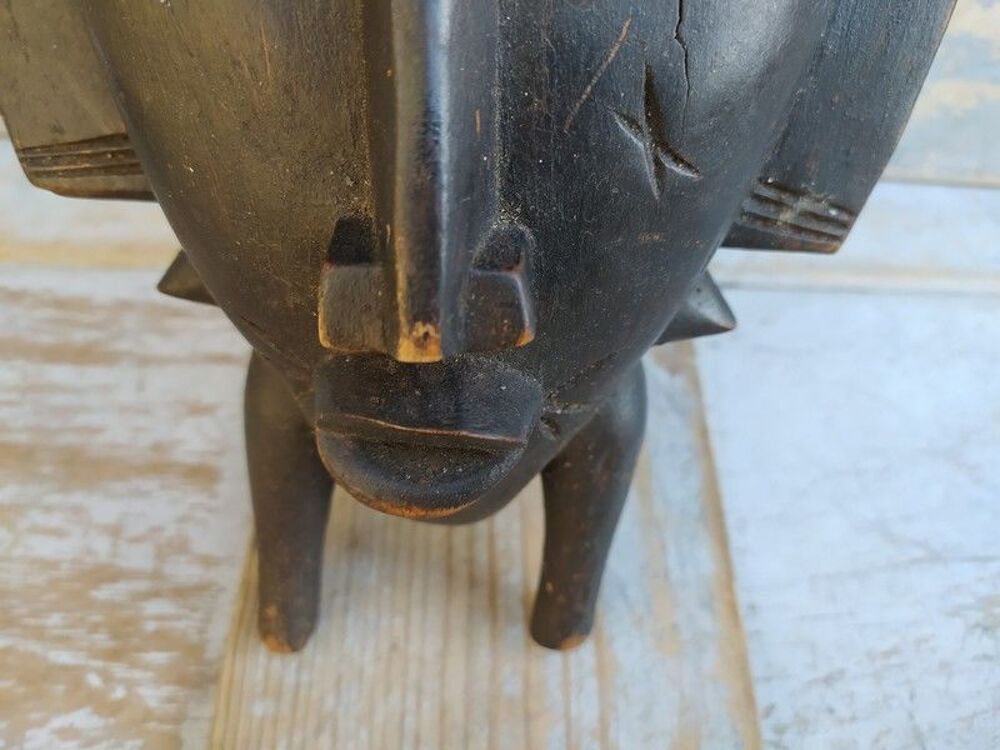 Masque Africain Senoufo Bois Sculpt&eacute; Afrique African Art 
