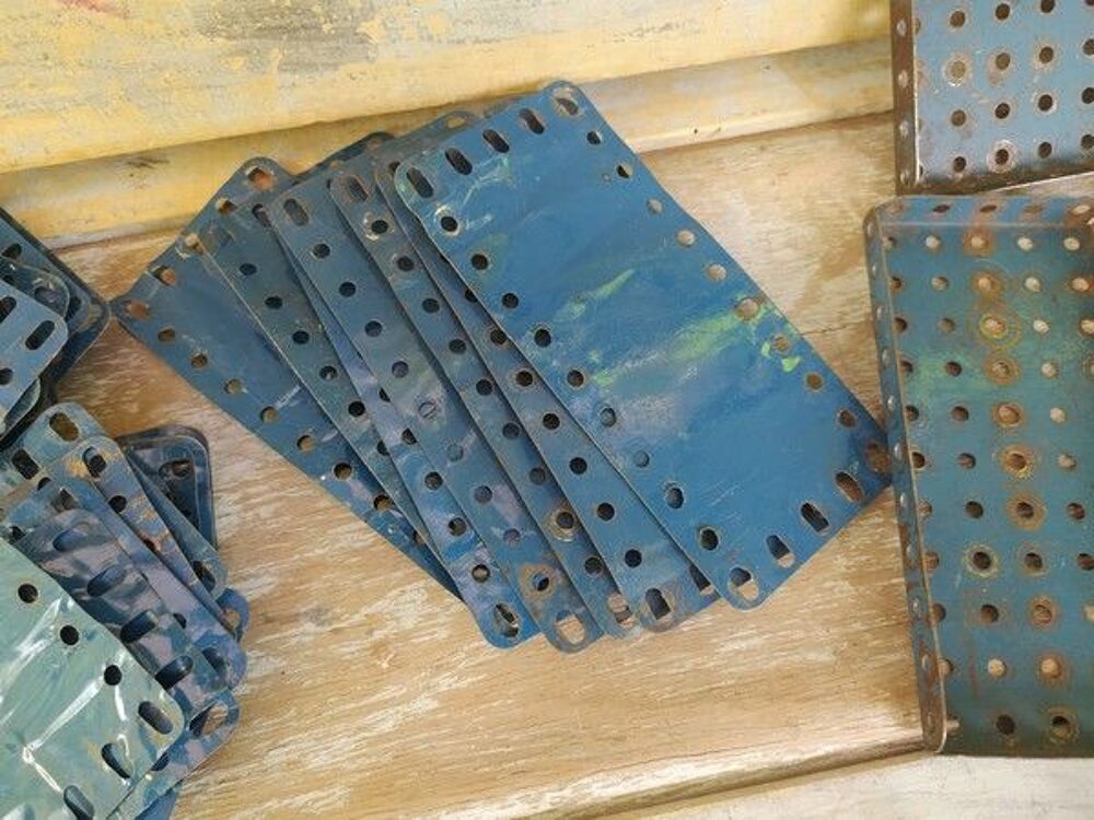 Ancien Jeu Meccano Pi&egrave;ces Accessoires Plaques Divers Lot 01 