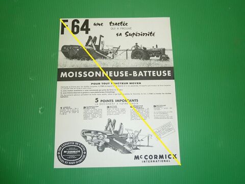 Prospectus Mac CORMICK MB F-64 1959 0 10290 Marcilly-le-hayer