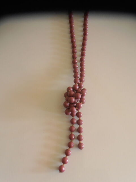 Sautoir rose fonc� (28b) 2 Tours (37)