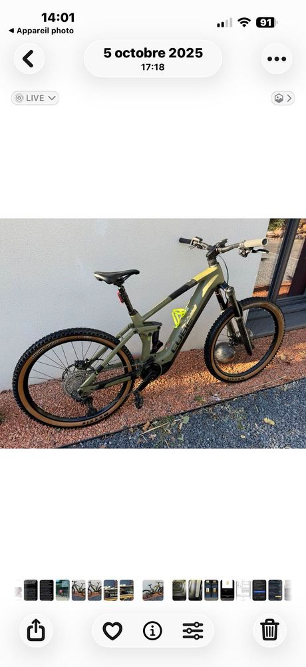 VELO VTT CUBE STEREO HYBRID 750 w Vélos