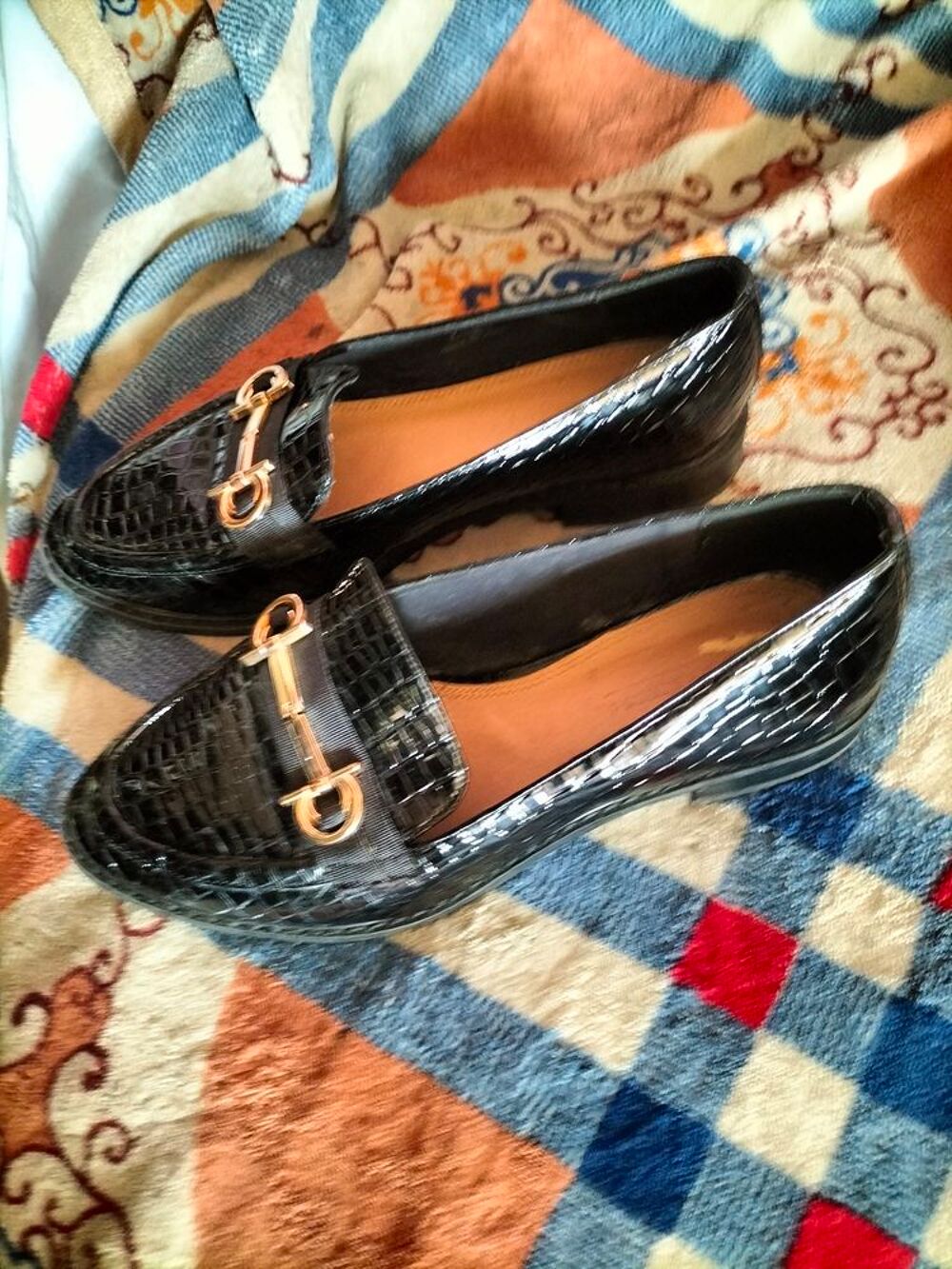 Mocassins vernis Asos pointure 39 tr&egrave;s bon &eacute;tat Chaussures