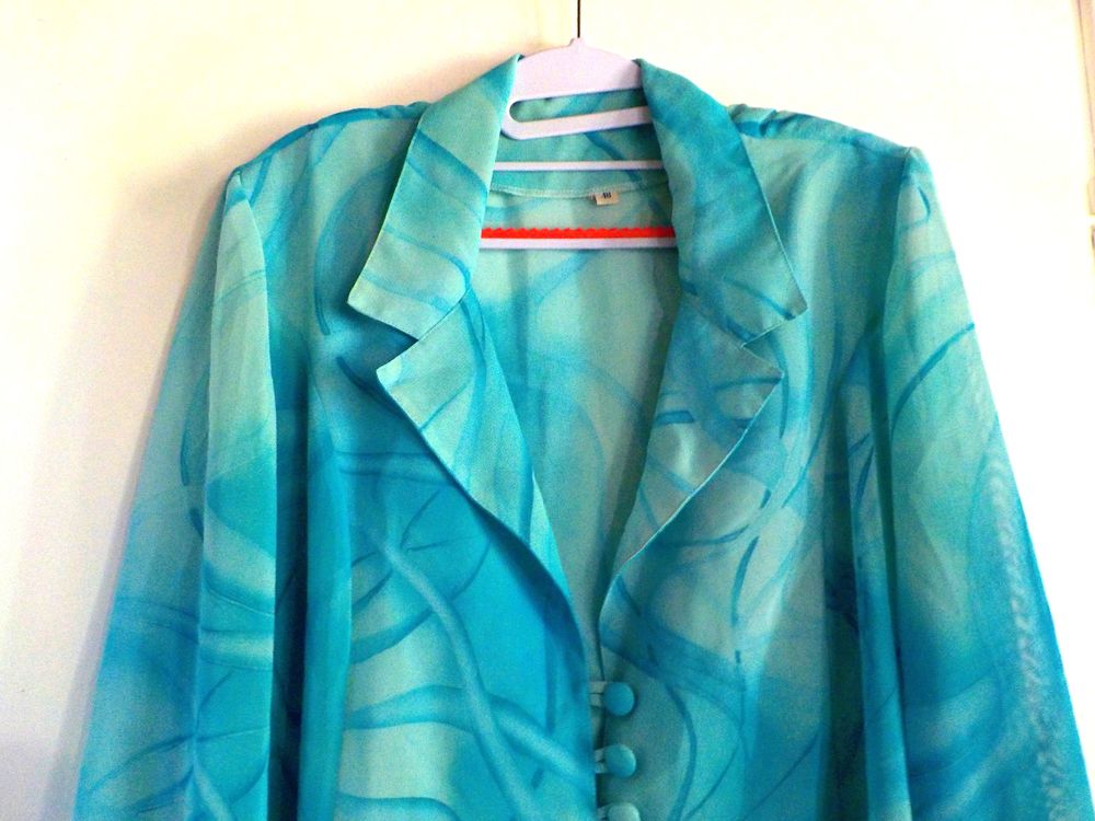 SURCHEMISE/CHEMISIER DOMINANTE BLEU ET TURQUOISE T48 Vêtements