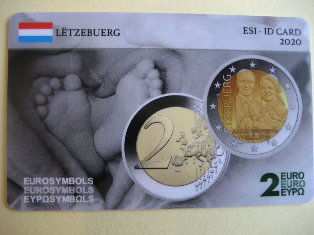 Carte 2 Euro ESI - Id Card - LUXEMBOURG 2020 - Naissance 