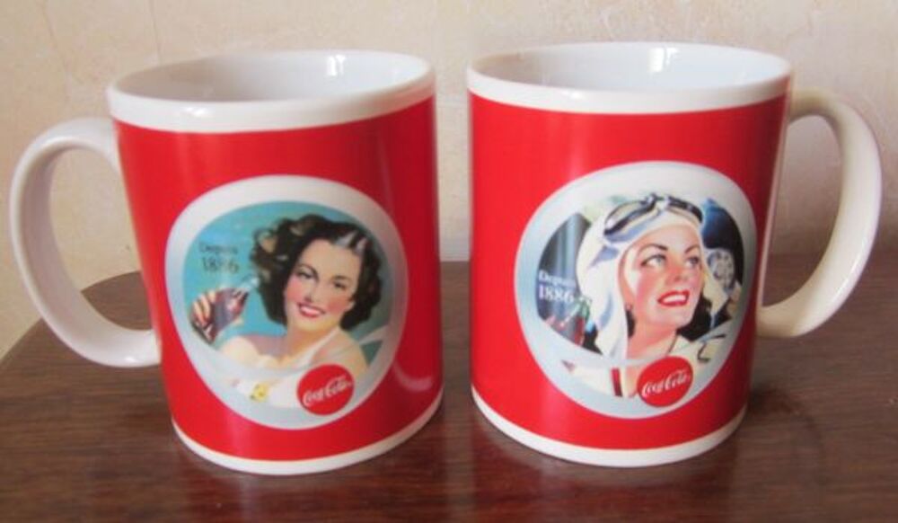 Pichet, Choppe, Tasse, Mug, c&eacute;ramique COCA 