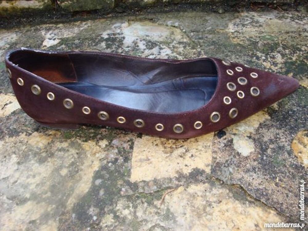 Ballerines en daim marron Chaussures
