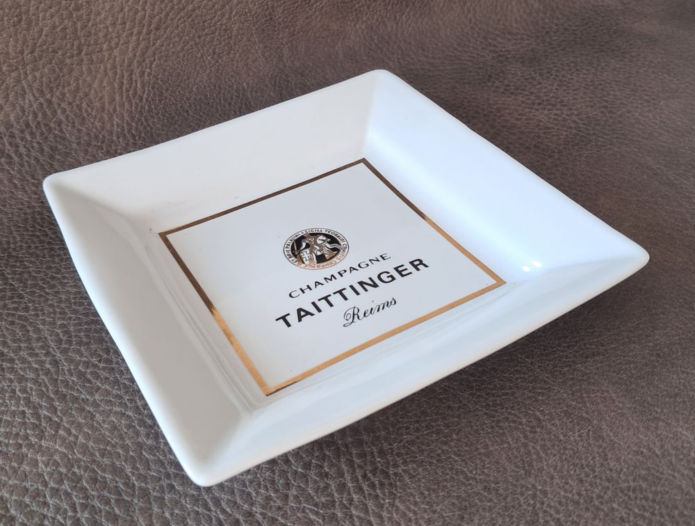 Lot de 4 ramasse monnaie vide poche publicitaire Taittinger 