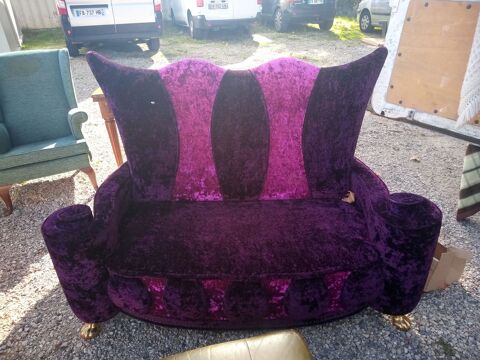 Canap� Lucky Bretz velour violet et rose (achet� d'occasion) Lyon 3 (69)