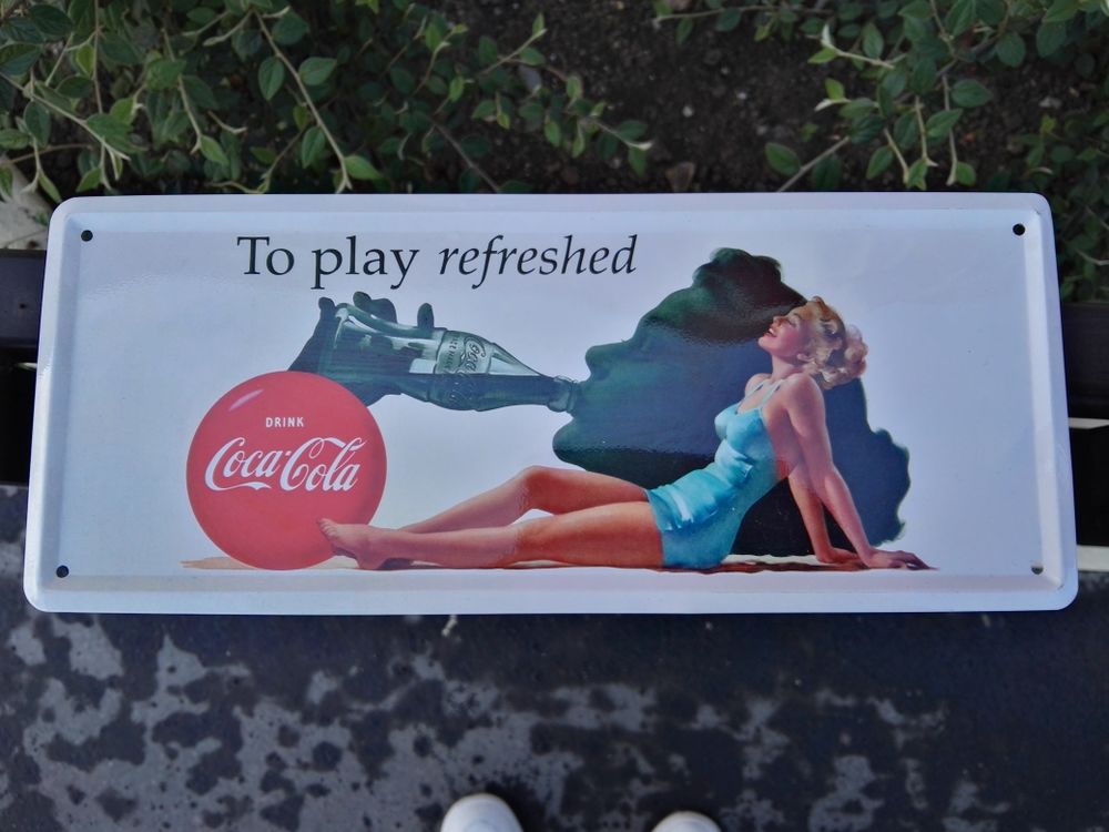 Coca-Cola affiche publicitaire en t&ocirc;le Décoration