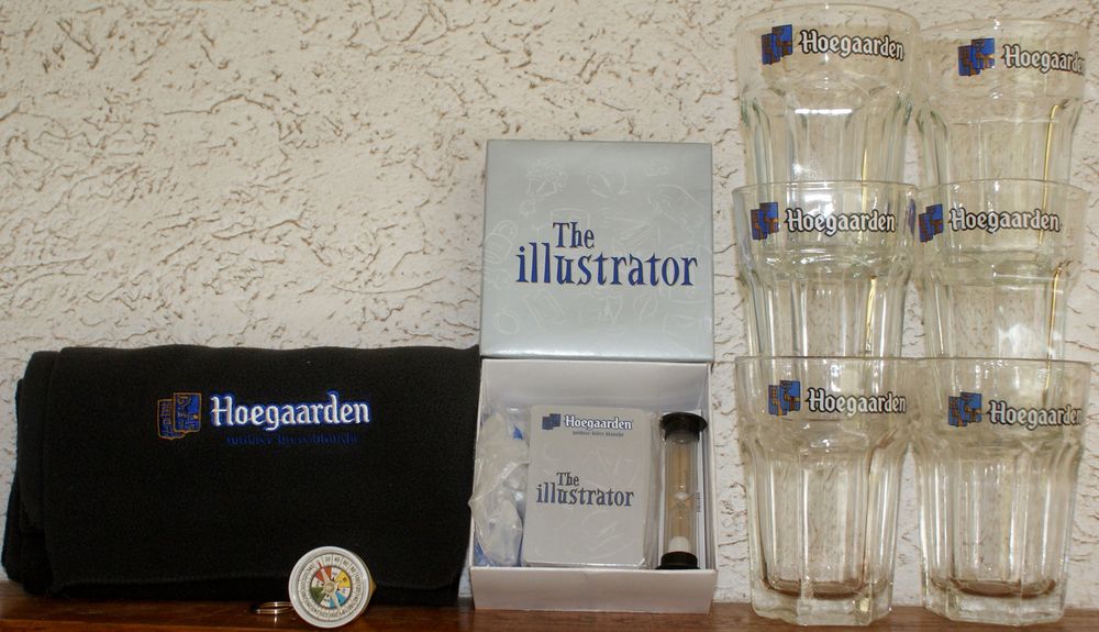 6 verres HOEGAARDEN + pubs 