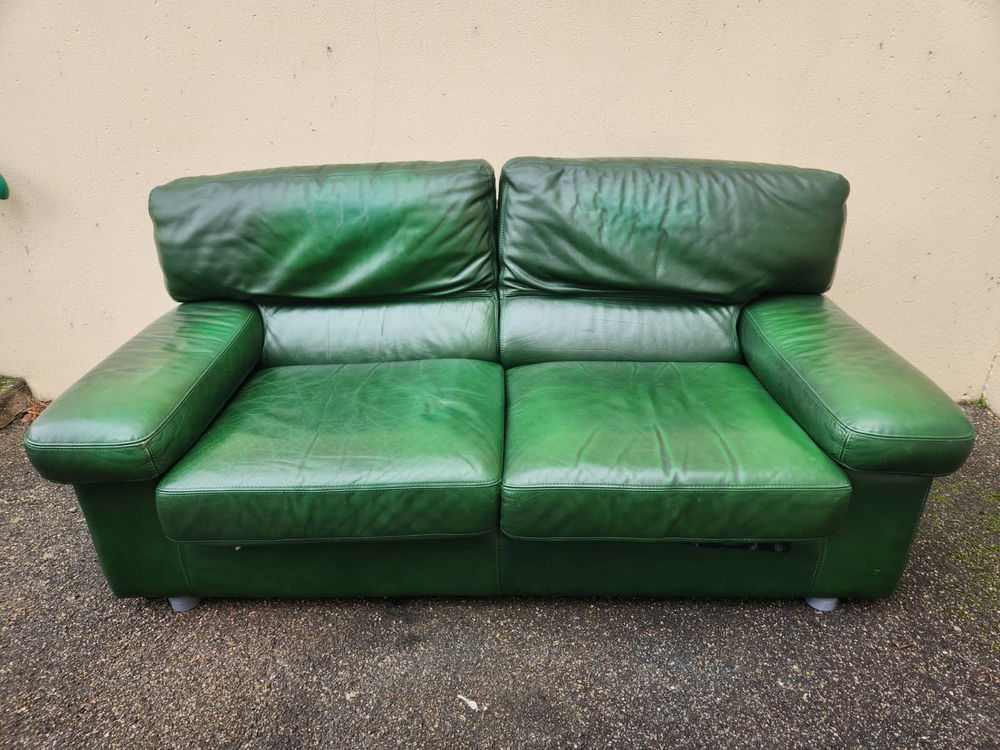 canape cuir vert Meubles