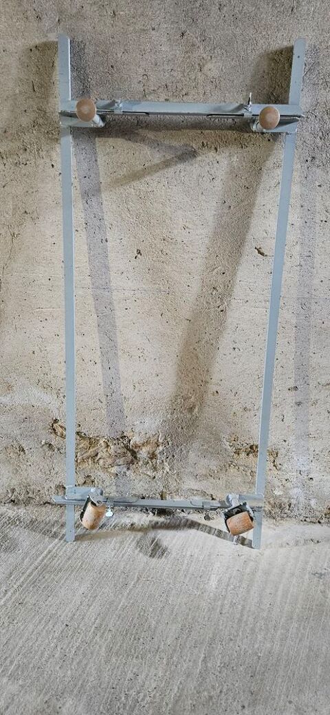 Support de sommier r�glable avec roue en Fer couleur gris 90 Plaisance (32)