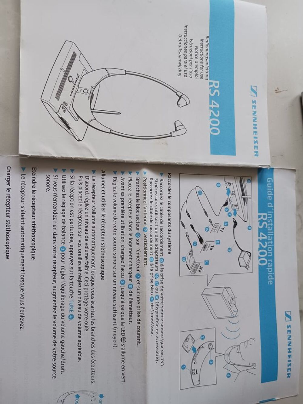 Casque sans fil pour am&eacute;liorer le son de la TV, radio.... Audio et hifi