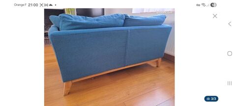 Canapé scandinave 2 places Miliboo 159 Villeneuve-d'Ascq (59)