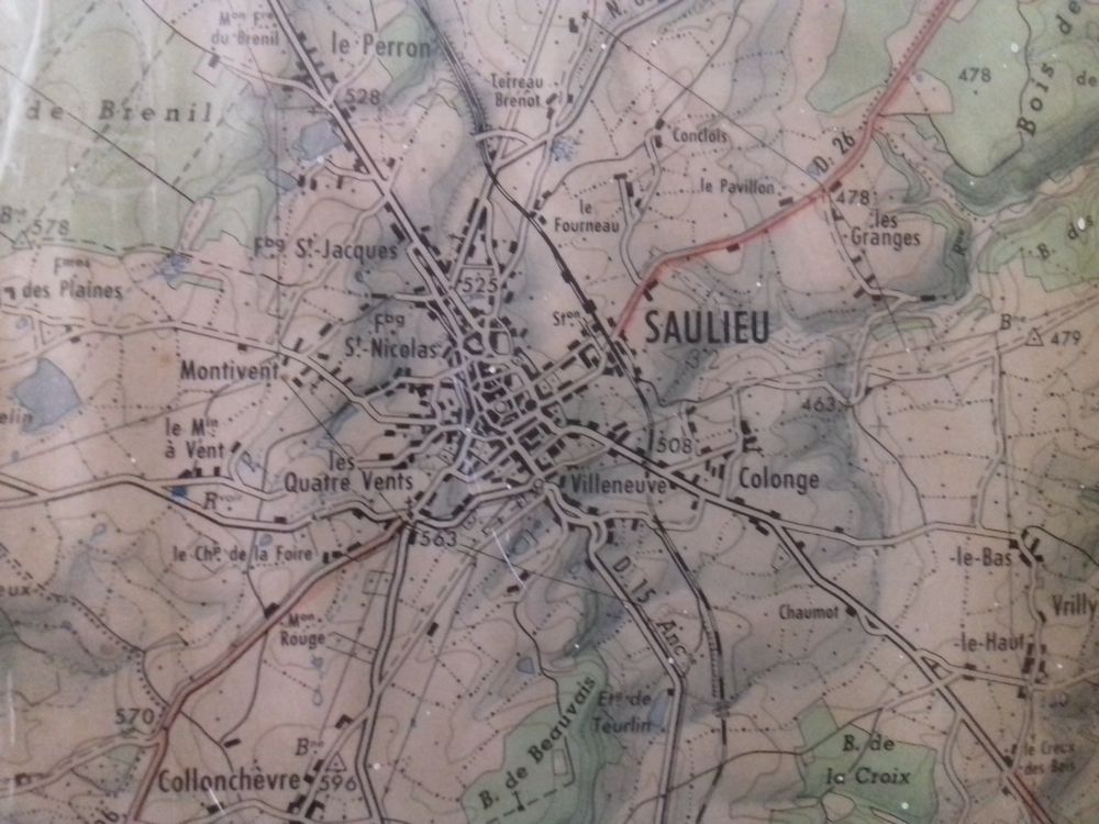 Carte de FRANCE SAULIEU Décoration
