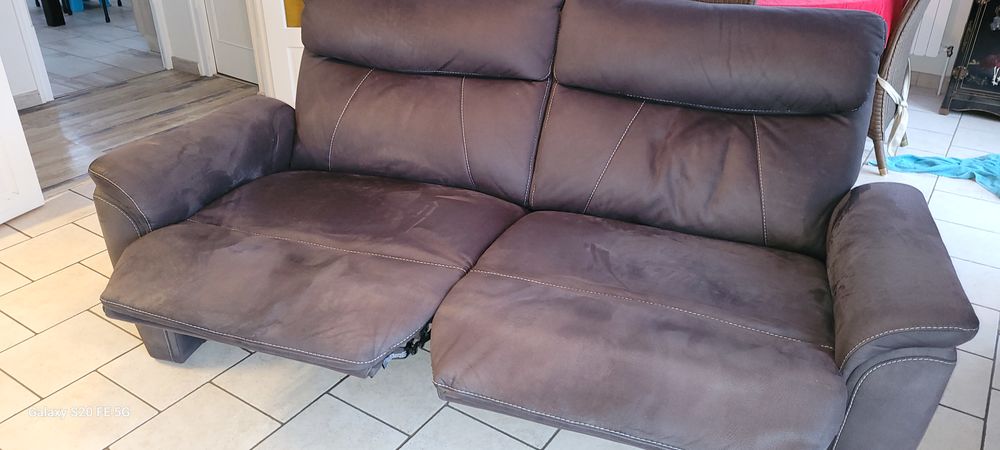 Divan cuir su&eacute;dine Meubles