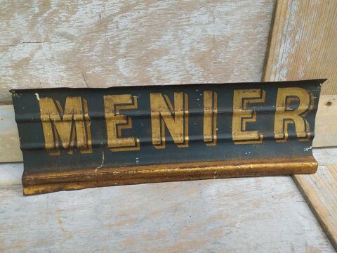 Ancienne Plaque Présentoir Tôle Publicitaire Chocolat Menier 0 Loches (37)
