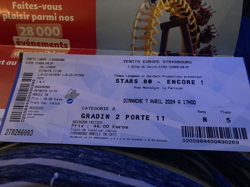 Billet STARS 80 encore Billetterie