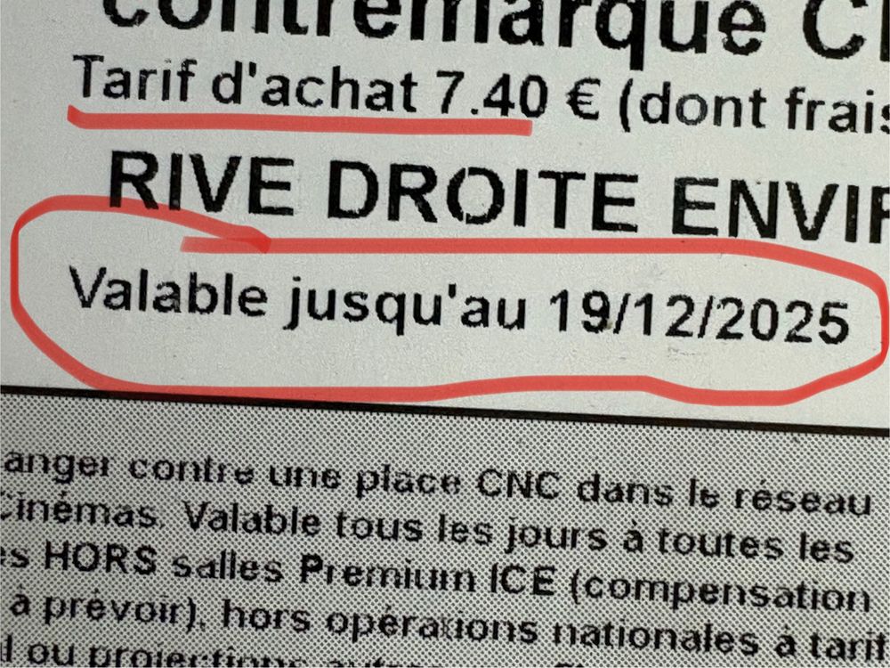 place de cin&eacute;ma MEGA CGR Billetterie