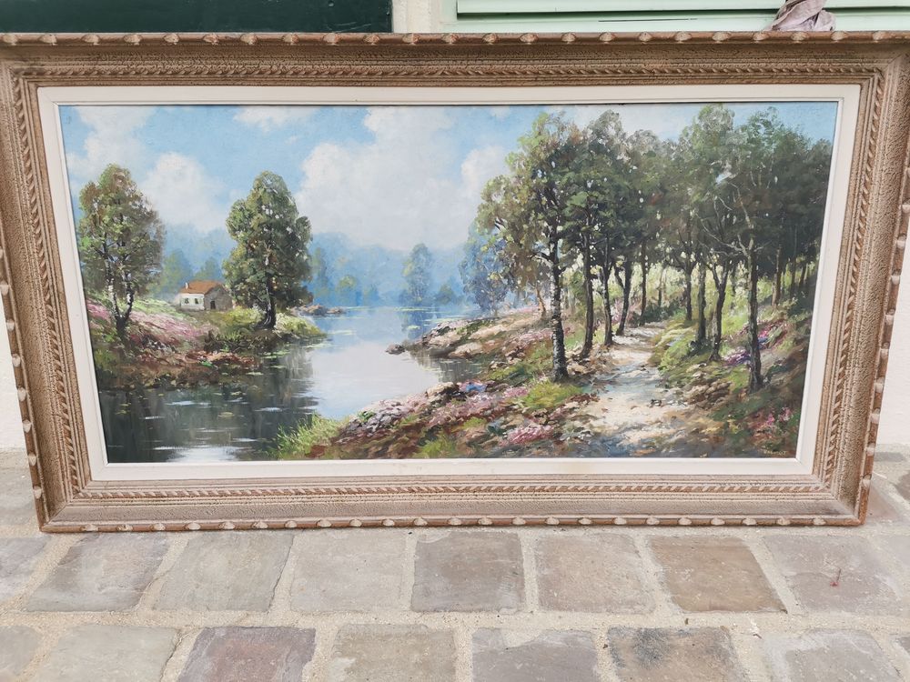 Tableau paysage sign&eacute; Valmot Décoration
