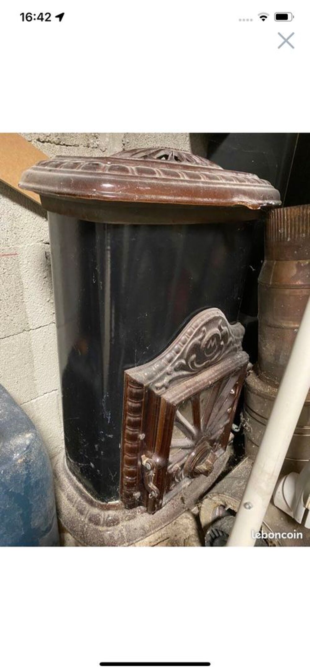Poil &agrave; bois en fonte &eacute;maill&eacute;e Meubles