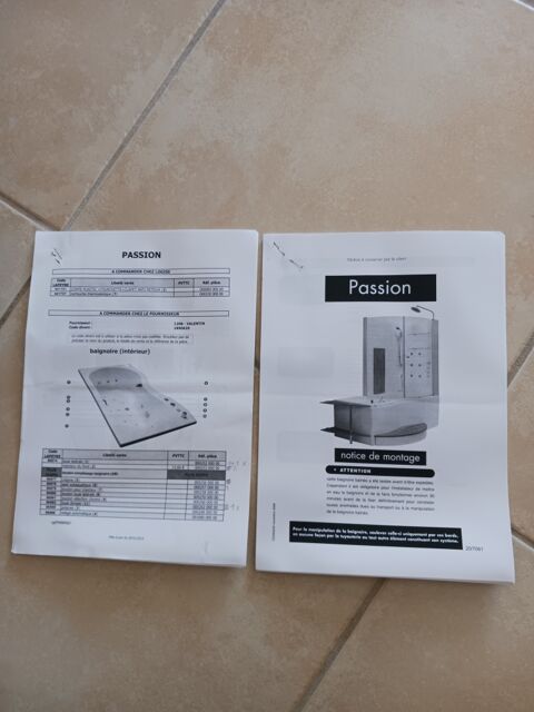 Pi�ce pour douche baln�o Passion 149 N�mes (30)