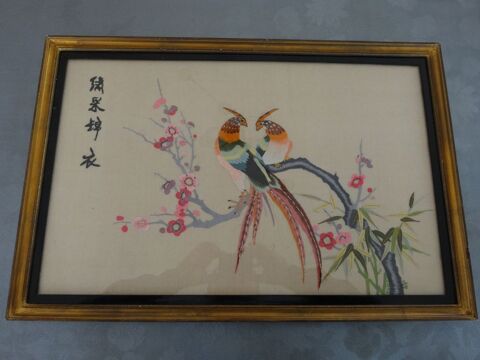 Tableau broderie chinoise sur soie 35 Narbonne Plage (11)