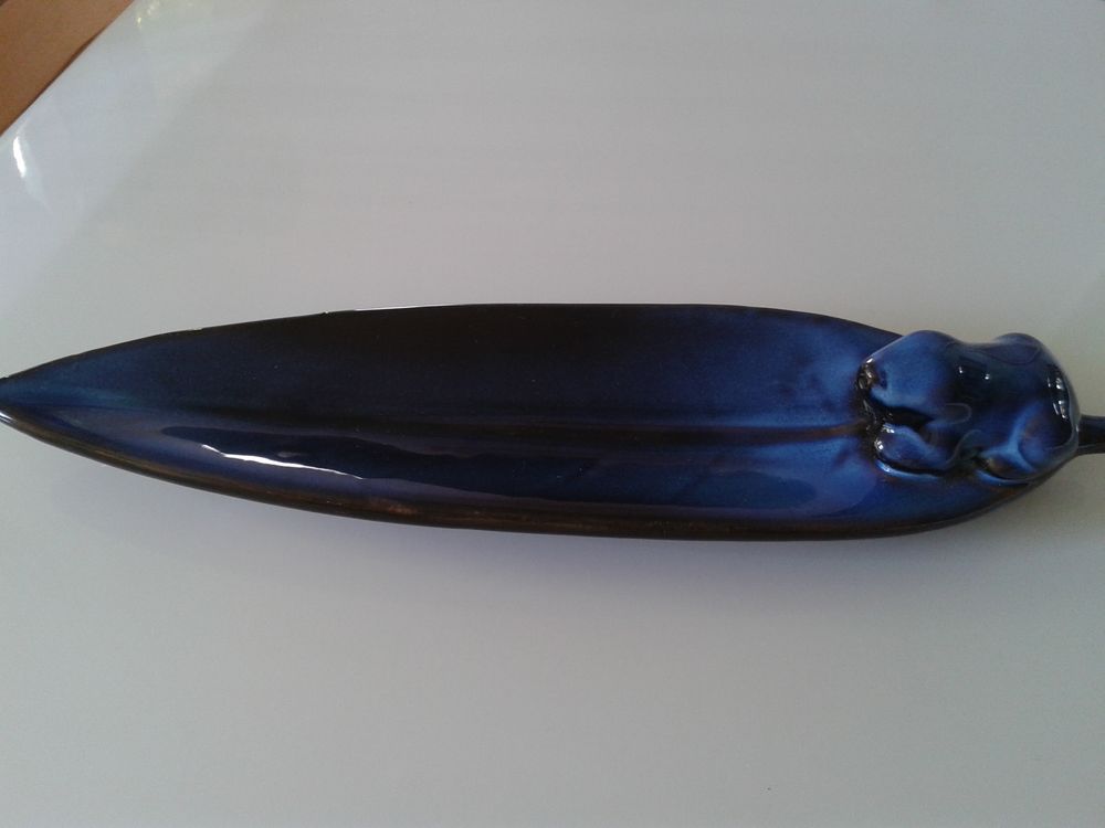 Vide poche ou repose cuill&egrave;re neuf c&eacute;ramique bleue lavande Décoration