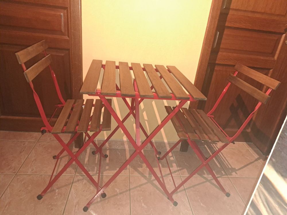 Table + 2 chaises Jardin