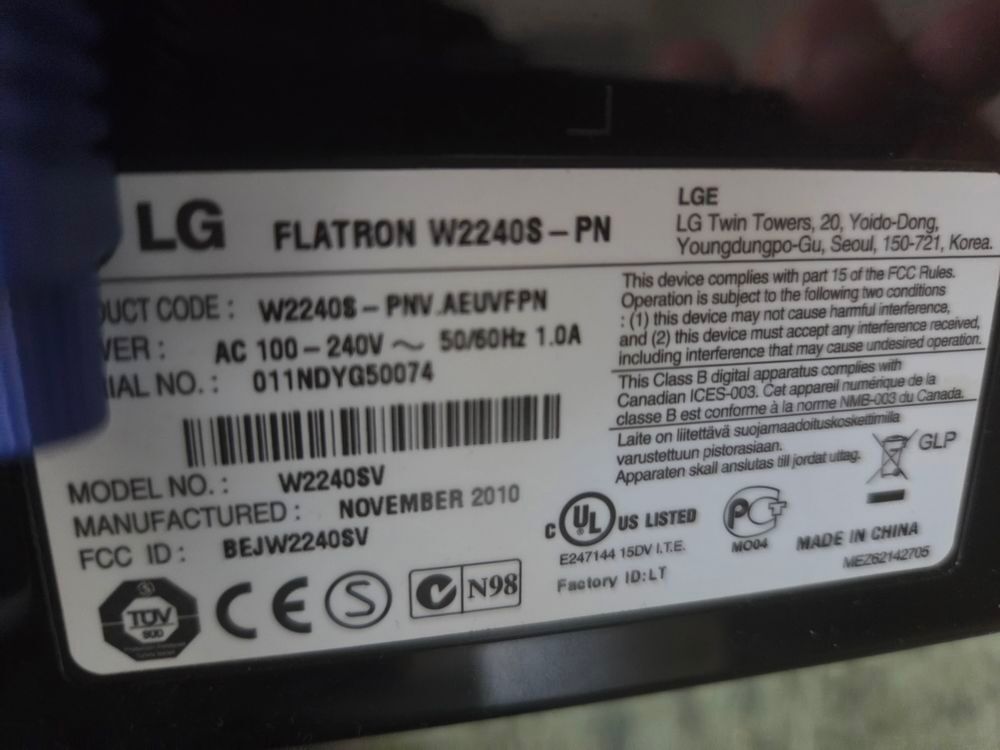Moniteur LG LCD LED 22 pouces Matériel informatique