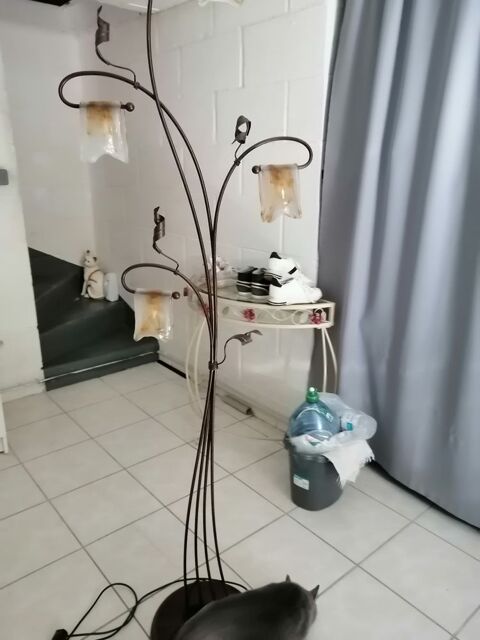 , luminaires sur pieds verre tremp� tr�s bon �tat prix 100 Ponts-et-Marais (76)