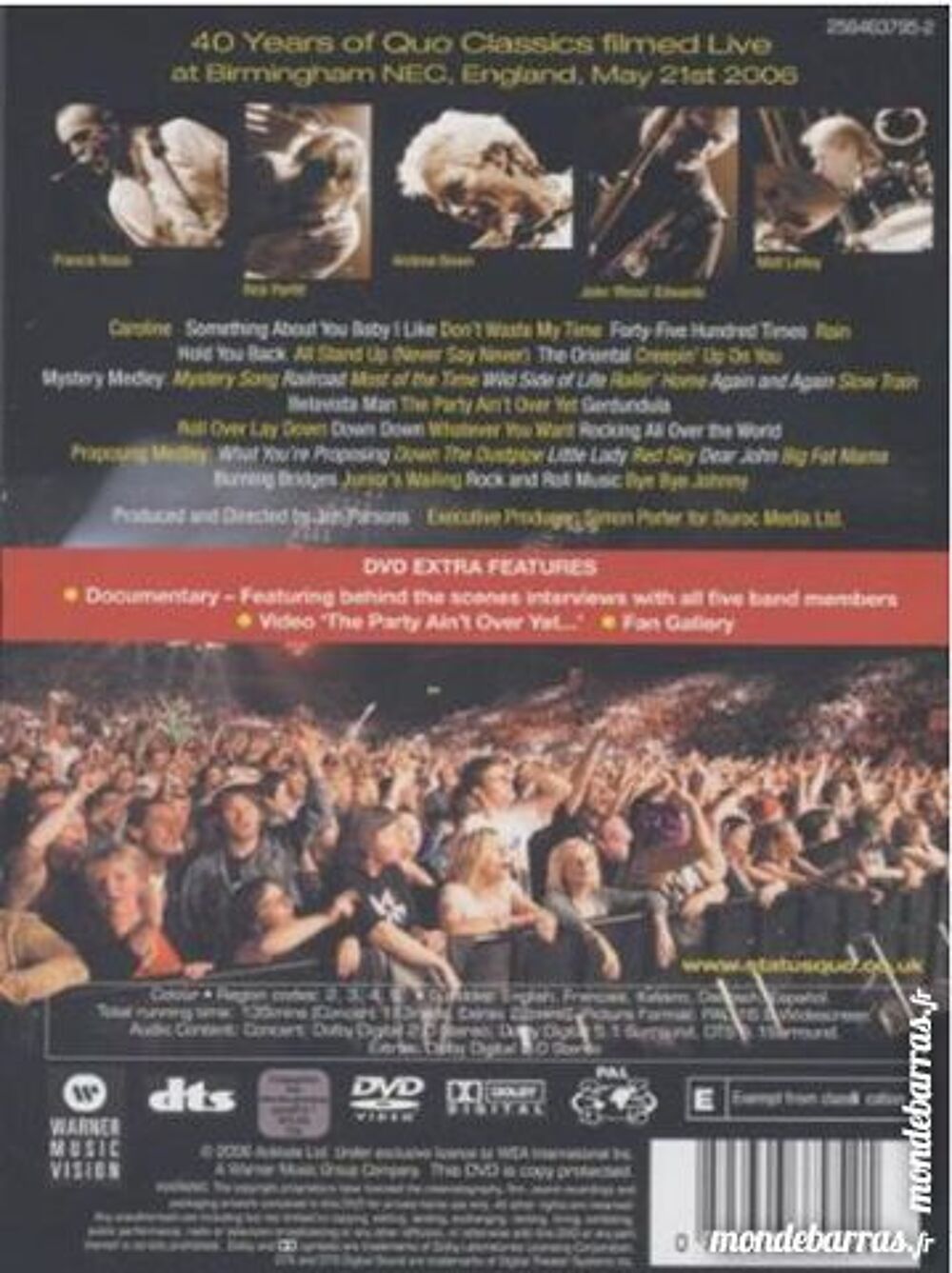 STATUS QUO JUST DOIN ' IT ! LIVE DVD et blu-ray