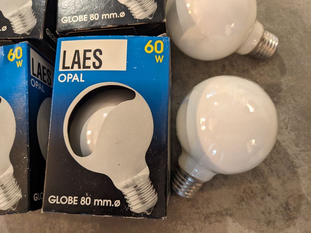Lot de 6 grosses ampoules boule globe 60 mm en parfait &eacute;tat Bricolage