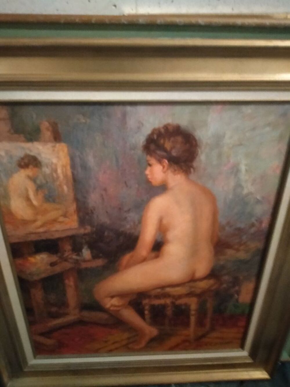 Nue d Andr&eacute; galzenati &eacute;l&egrave;ve d auguste Renoir 