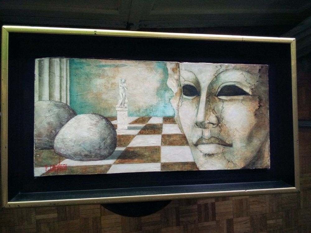 Beau tableau sign&eacute; Pierre CHEVASSU peintre de grand talent Décoration