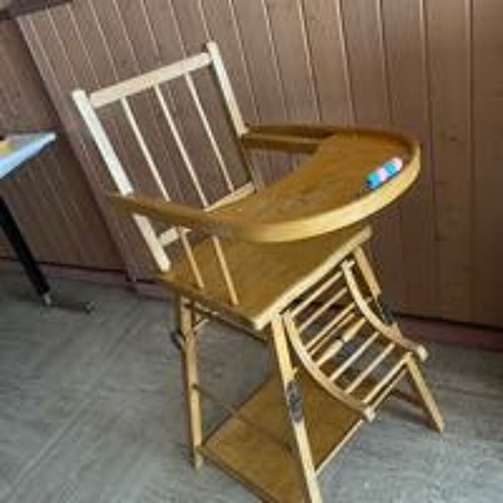 chaise combelle haute en bois Mobilier enfants