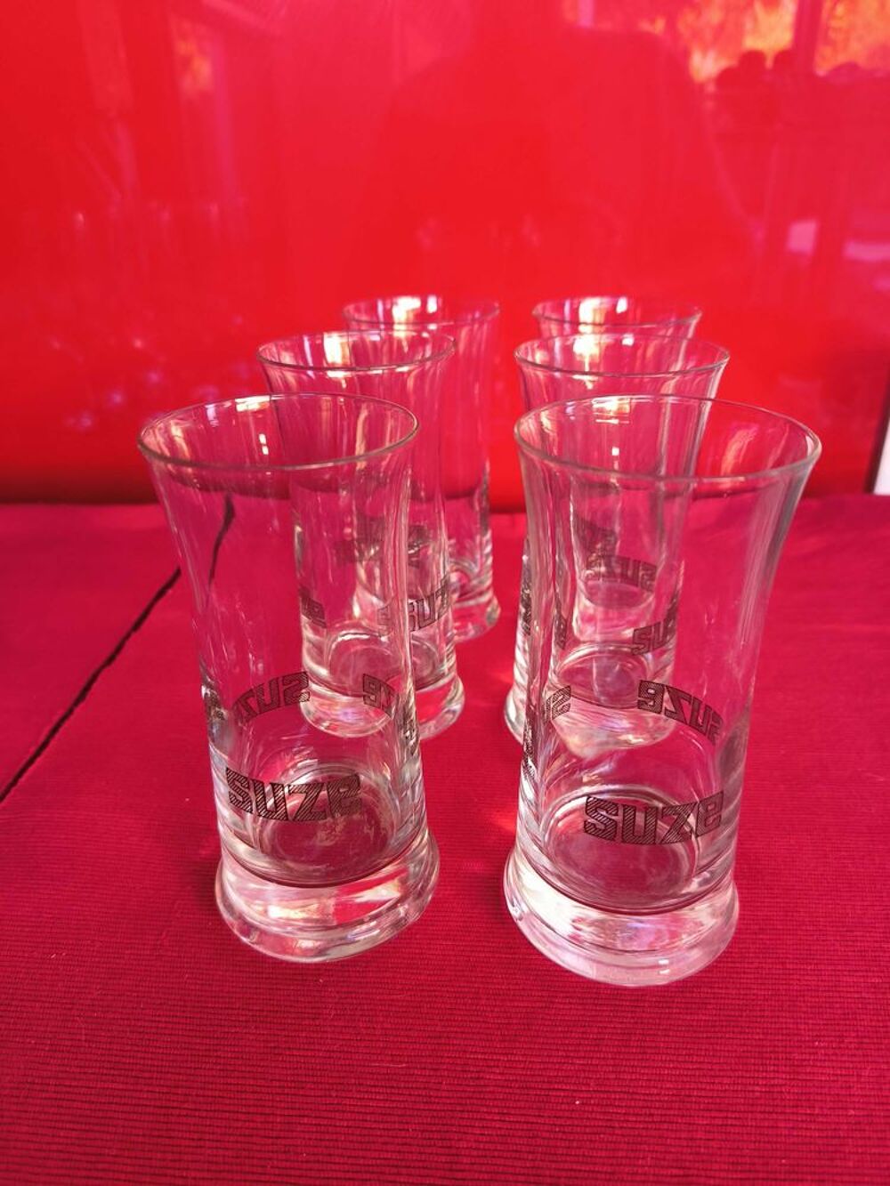 6 verres ancien &agrave; Suze Décoration