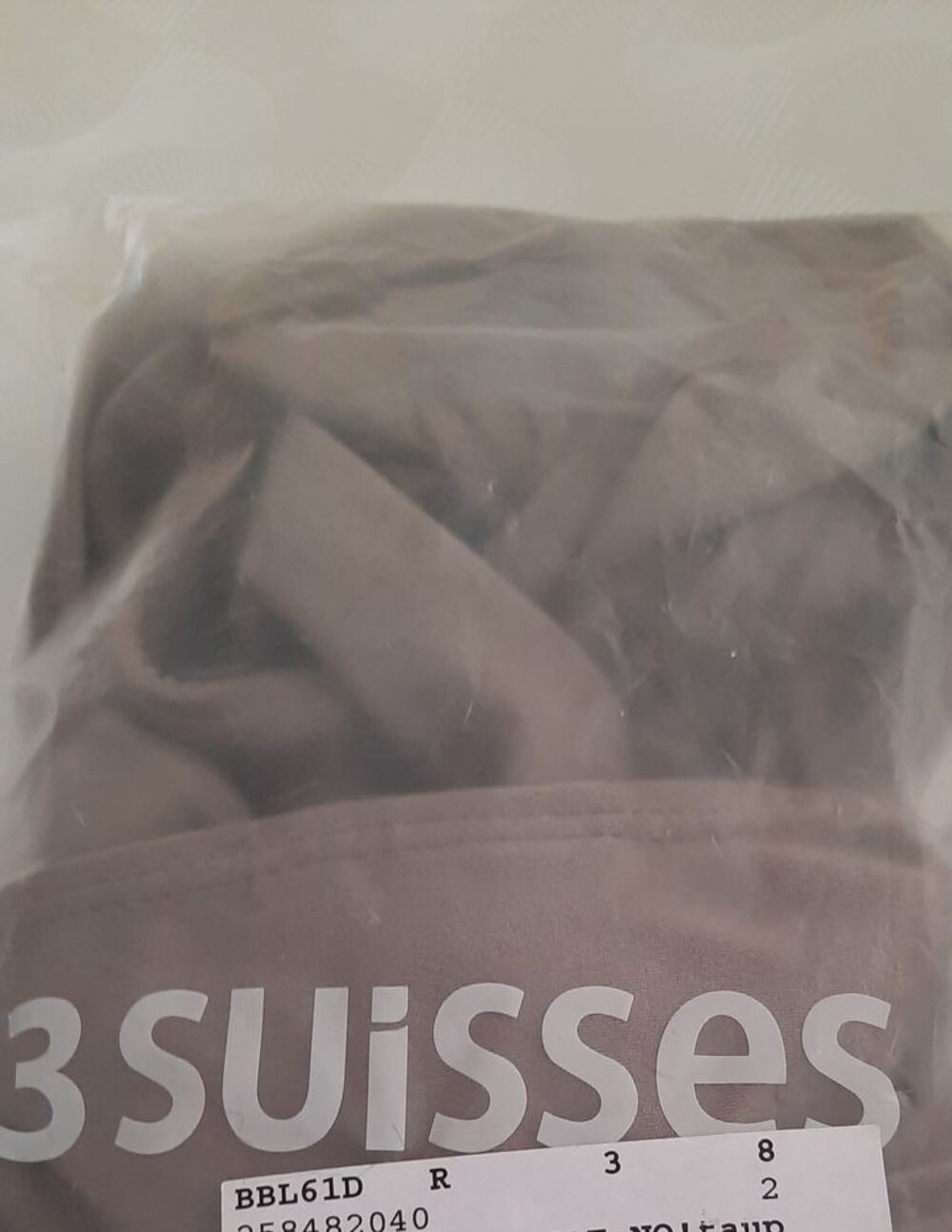 Maillot de bain taupe &agrave; noeuds 3 Suisses neuf T 40 - 90 B Vtements
