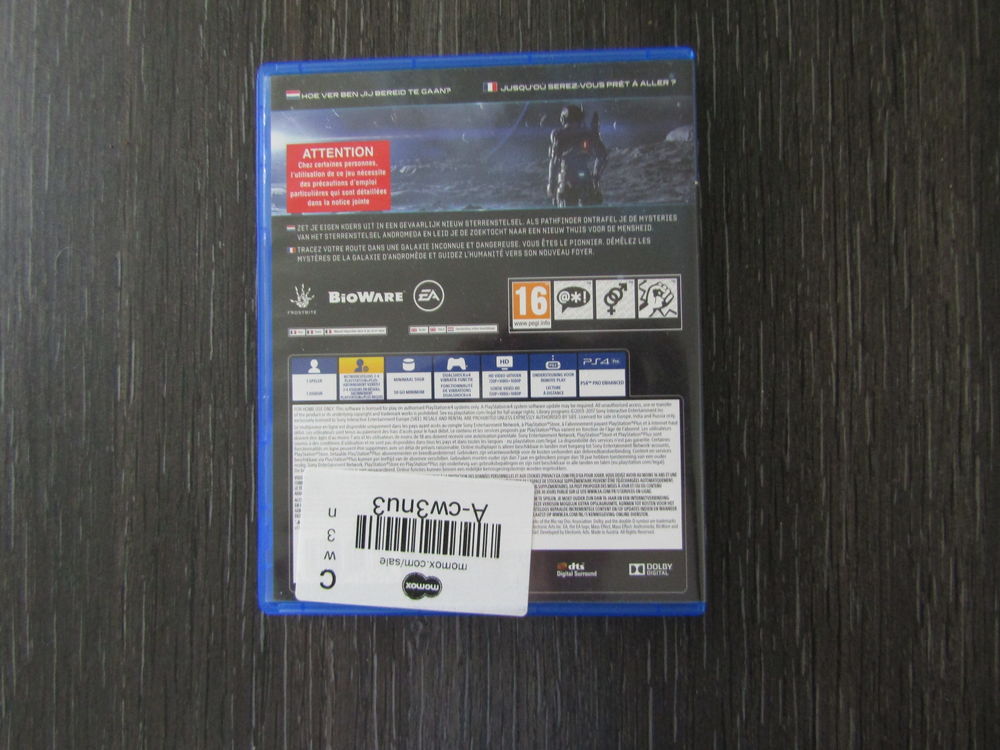 Jeu PS4 Mass Effect Andromeda Consoles et jeux vidéos