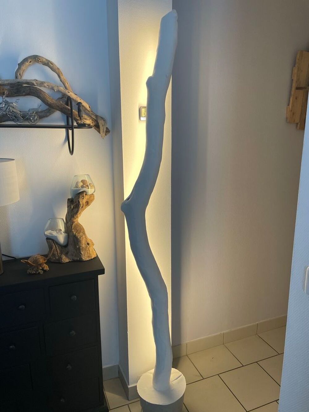 luminaire, lampadaire, bois artisanale Décoration