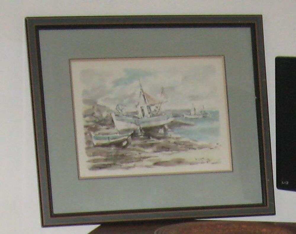Tableau : aquarelle Le Toullec (peintre breton) Décoration